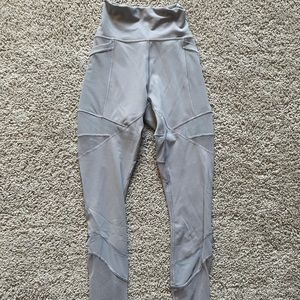 Lululemon Warm Grey Mesh High-waisted Leggings New
